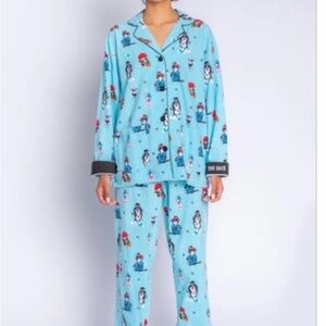 PJ Salvage Rocker Dogs Flannel Pajama Set. Size small.